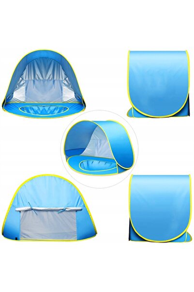 NO BRAND Cort de plajă pentru camping pe plajă, cort cu piscină, cadă cu bald...
