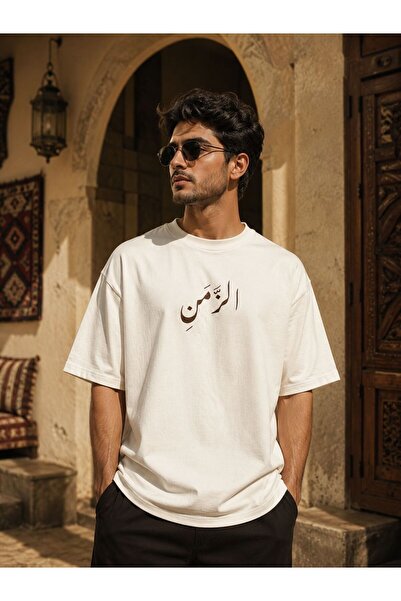 ZAVIXO Unisex White Oversize Arabic Numerals Clock Printed Premium Cotton T-S...