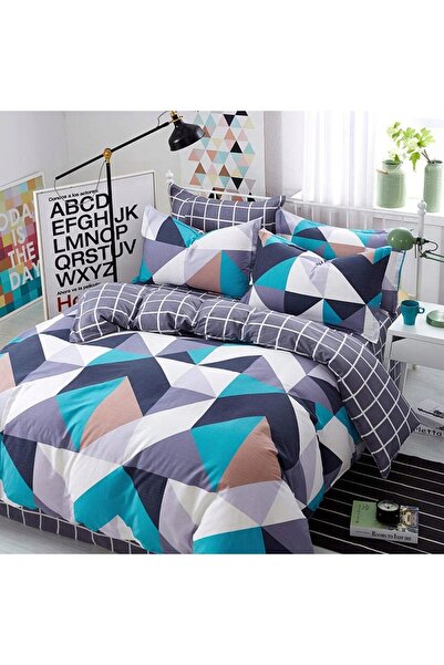 NO BRAND SET DE AȘTERNUTURI 220x200 + 2 FEȚE DE PERNĂ 70x80 BUMBAC SATINAT - ...