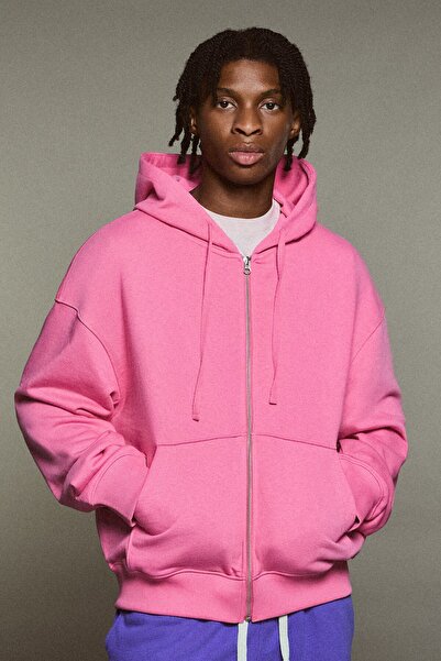 Bershka Fermuarlı kapüşonlu sweatshirt