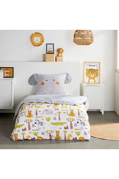 Today Lenjerie de pat pentru copii 140 x 200 cm, bumbac, design cu urechi de ...