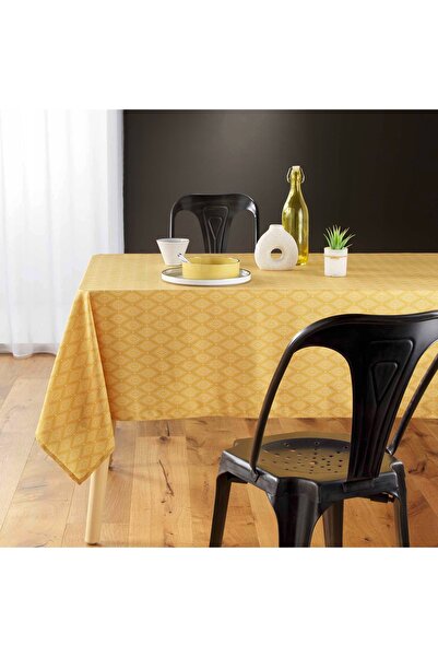 Douceur D'INTERIEUR FAȚĂ DE MASĂ DREPTUNGULARĂ cu modele mici 140x240 galbenă
