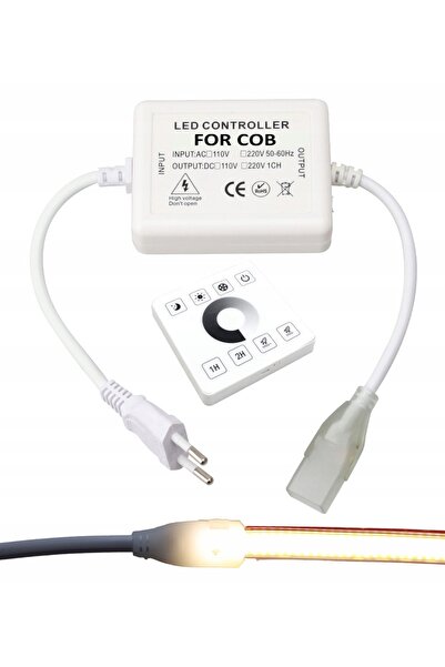 NO BRAND KIT LED COB STRIP 230V 30m 6000K ALB RECE SURSA DE ALIMENTARE CONTRO...