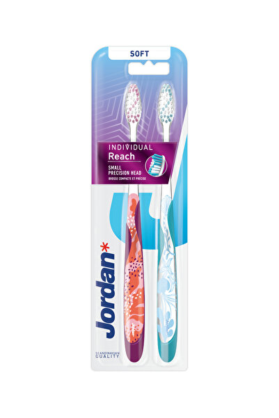 NO BRAND 4x Periuță de dinți pentru adulți Jordan Individual Reach Soft, pach...