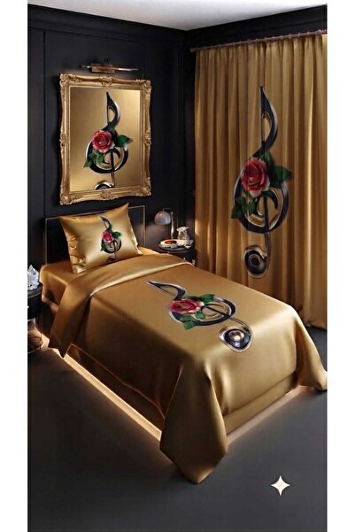 Elmas Dizayn 280*240 Cm. Special Design Single Bedding Room Set with Backgrou...