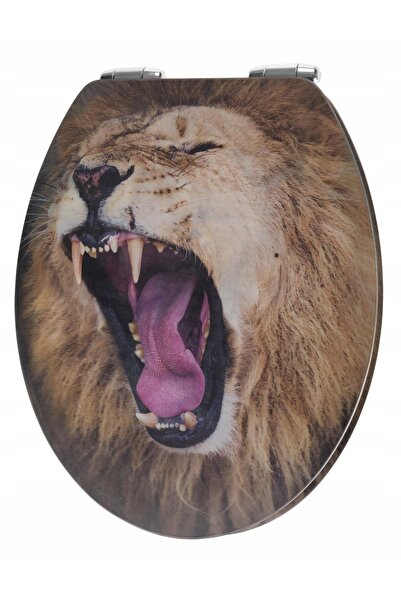 Wenko DESKA SEDESOWA WC oval cu motiv leu LION MDF