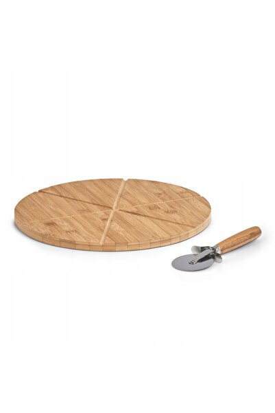zeller Tocător și placă de servire de 32cm + Cuțit pentru pizza