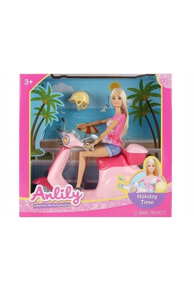 NO BRAND Set scuter Z DOLL cu vehicul pentru fetițe de 5 ani, jucărie păpușă