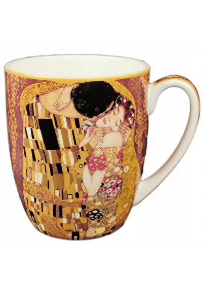 NO BRAND Set de căni 400 ml, 2 bucăți, G.Klimt Sărutul, pentru cafea și ceai,...
