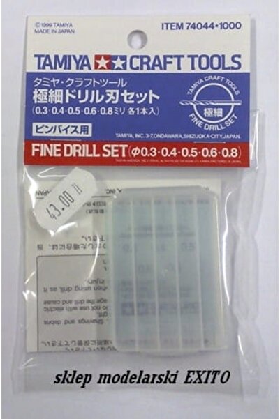 TAMIYA Set de burghie 0.3, 0.4, 0.5, 0.6, 0.8 74044