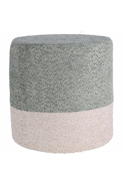 Home Styling Collection Taburet rotund gri, tapițat cu material boucle, 35 x ...