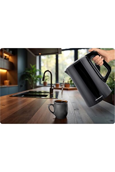 NO BRAND Fierbător electric cu control temperatură 2200W, panou tactil, 1.7L,...