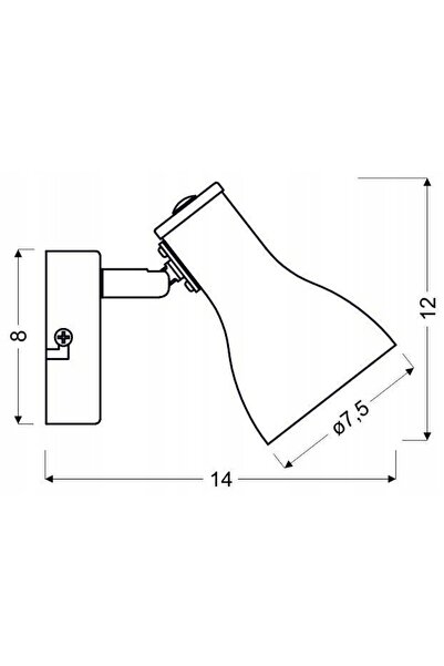 NO BRAND Aplică metalică gri E14 40W JULIE CANDELLUX