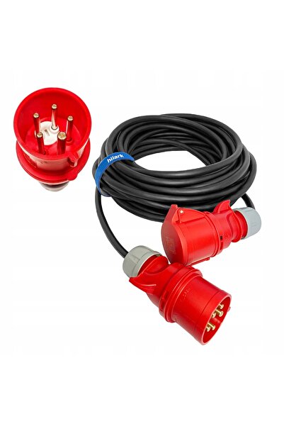 NO BRAND Cablu prelungitor electric din cauciuc H07RN-F 5x6 32A cu comutator ...