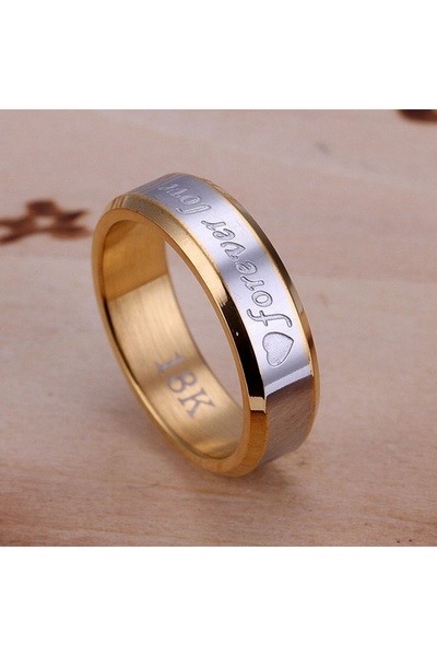 Choice 10 Silver 925 Sterling Silver 18K Gold Heart Ring For Men Love Women J...
