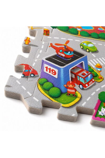 PlayFun Παζλ 60×60 4 τεμαχίων Πόλη - Παιχνίδι για παιδιά, Αναπτύσσει τη λογικ...