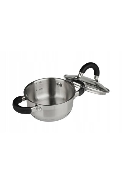 Kinghoff Oală din oțel inoxidabil cu mânere din silicon 0.5L 14cm HALF L