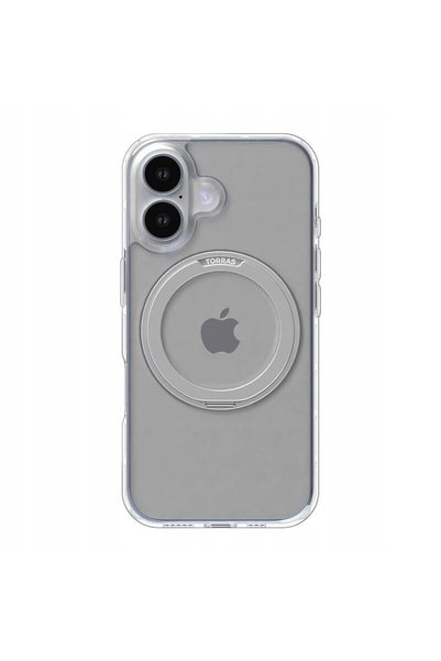 TORRAS Husă de protecție transparentă cu suport pentru iPhone 16 Plus
