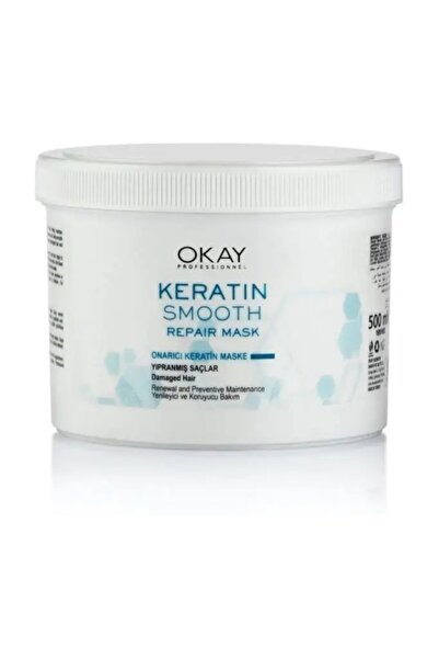 Profesyonel Okay&Keratin Smooth Repair Keratin Saç Bakım Maskesi 500 ml
