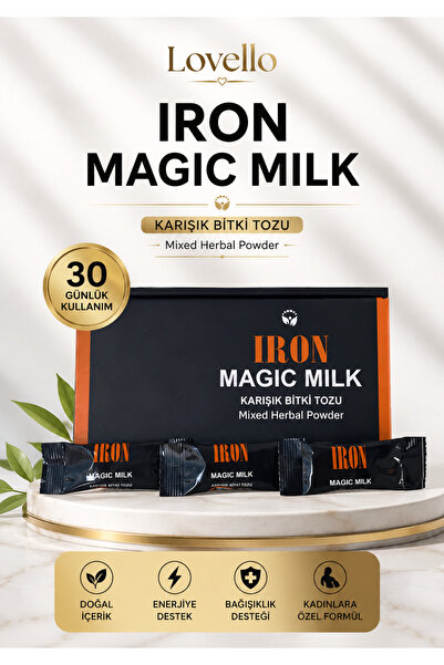 LOVELLO Iron Magıc Bandrollü Orjinal Bitkisel Karışım İçeren İçecek Tozu 30 G...