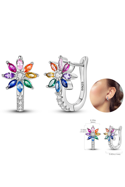 Choice6 KJE307 925 Silver Unicorn Rainbow Horse Sparkling Color Gemstone Wome...
