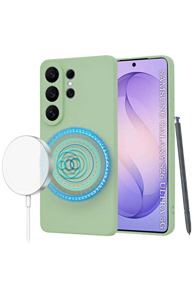 Techsuit Husă pentru Samsung Galaxy S26 Ultra, SoftFlex MagSafe, verde deschis - verde deschis
