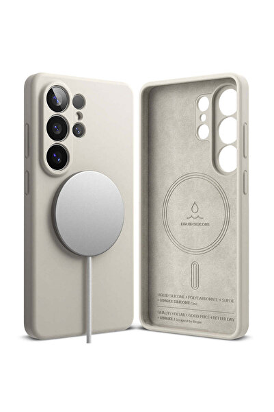 Ringke Husă pentru Samsung Galaxy S26 Ultra, Silicon MagSafe, crem - crem