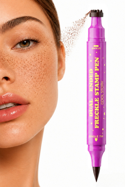 Kobu Freckle Stamp Pen Çil Kalemi Çift Uçlu Suya Dayanıklı Doğal Çil Görünümü
