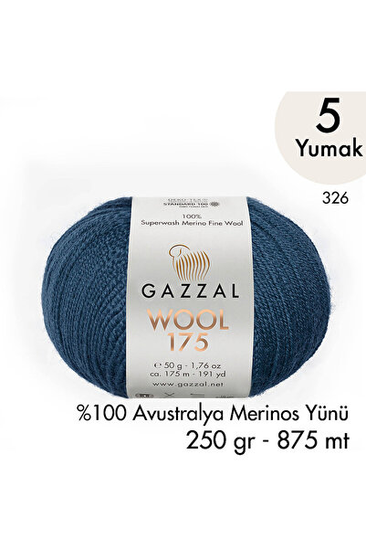 Gazzal Wool 175 326 - Premium 100% Australian Merino Wool - 5 Yards