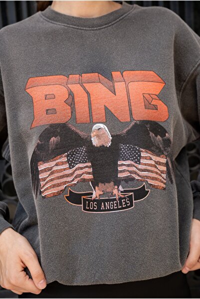 VorNişantaşı Kadın AB Amerikan Bayraklım Kartalı Sweatshirt