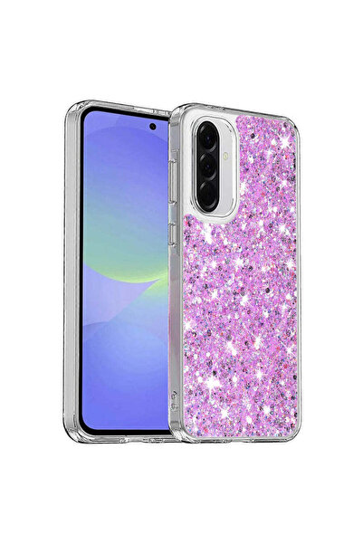 Techsuit Θήκη για Samsung Galaxy A36 5G, Λαμπερό Γκλίτερ, λευκό - ματζέντα