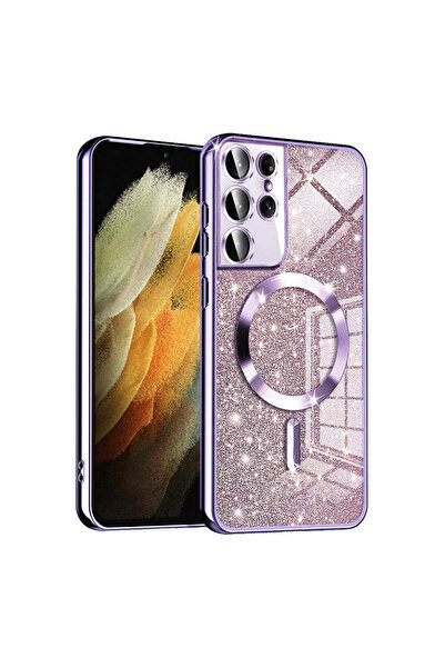 Techsuit Θήκη για Samsung Galaxy S21 Ultra 5G, Lux Glitter MagSafe, μπλε - αν...
