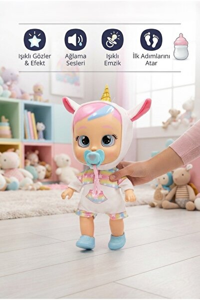 Tıfıl Toys Cry Babies Ağlayan Bebek - İlk Adımlarını Atar Işıklı ve Sesli Oyu...