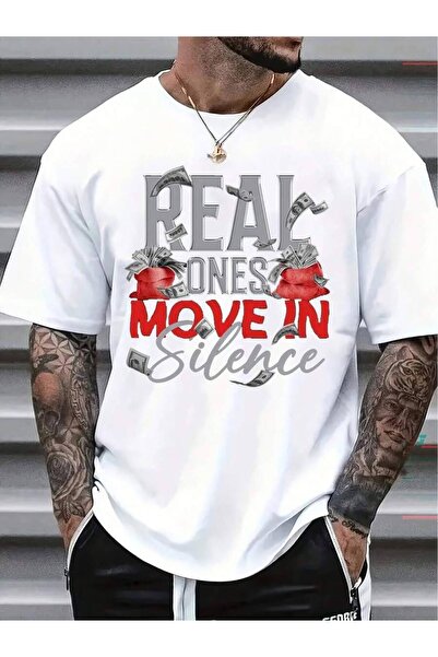 45 BPM Fun "Real Bones Moving" Skull Bandage Pattern T-Shirt - Crew Neck Summ...