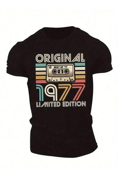 23ERVA [Vintage Tee] Limited Edition Men's Vintage Cassette Graphic-Shirt Ret...