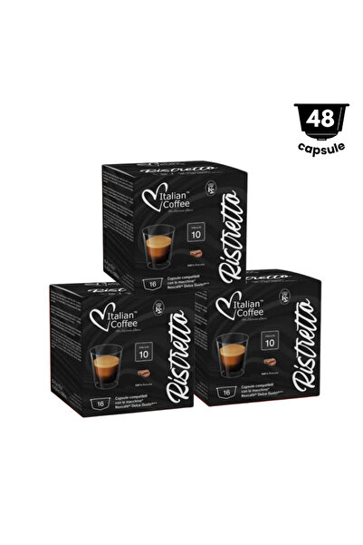 Italian Coffee 48 Κάψουλες Ristretto – Συμβατές με Dolce Gusto - 3 x 16 Κάψουλες