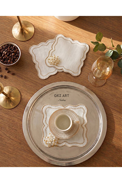 gkzglass home dekor 3 τεμάχια κεντημένα σε λινό ύφασμα, χαρτοπετσέτες κοκτέιλ...