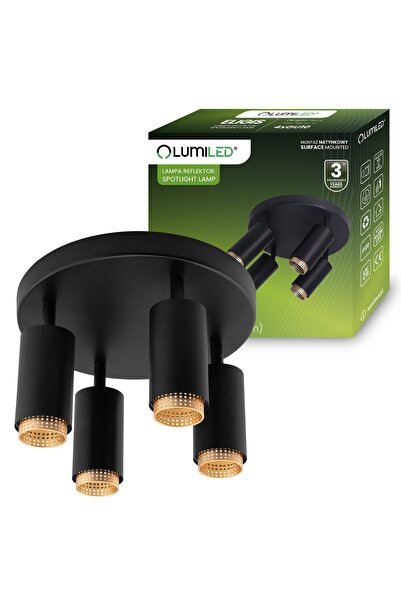 Lumiled Plafonieră cu spoturi 4x GU10 ELIGIS Negru