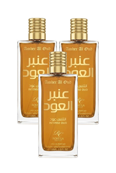 ROSELLA 3 Pieces Amber Al Oud Perfume 100ML