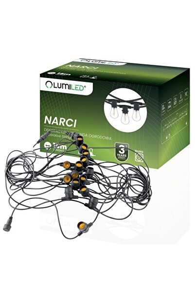 Lumiled Ghirlandă luminoasă de exterior pentru grădină 15m 15x E27 NARCI