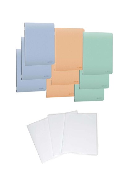 Herlitz Pachet 10 caiete A5 + coperti, 48 file, dictando, hartie 70 g/mp FSC,...