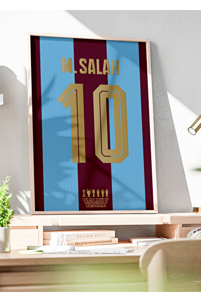 Base Concept Tablou poster cu design de tricou Mohamed Salah 10 (înrămat)