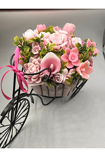 Generic Brand Bicicleta decorativa cu flori