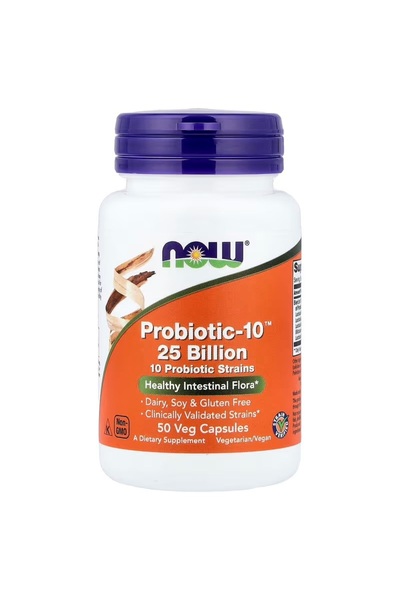Now Foods بروبيوتيك-10 '25 مليار 50 كبسولة نباتية كبسولات