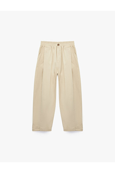 Koton Balon Pants Oversize Pleated Detailed Cotton