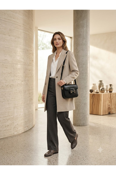 Generic Brand Women's Pu Leather Shoulder and Crossbody Bag with Two Intercha...