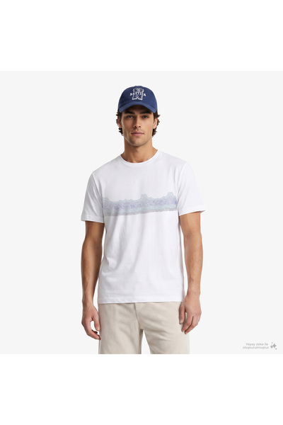 Nautica Erkek Beyaz Regular Fit T-Shirt