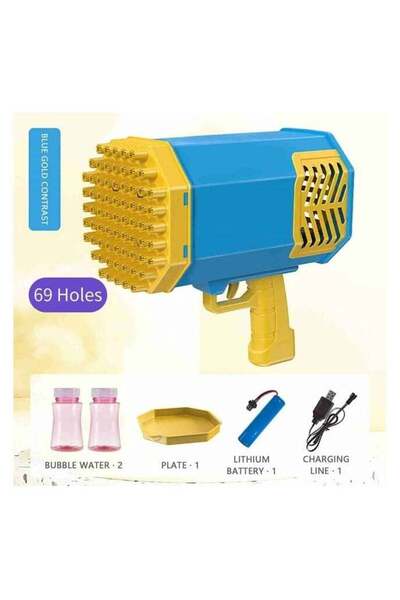 Generic Rechargeable Electric Bubble Gun with 69 Bubble Blowing Holes Endless...