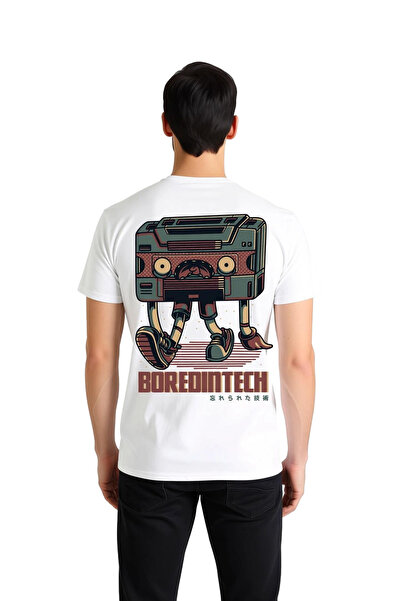 PayBuy Men's Retro Boombox Graphic Printed Casual T-Shirt 100% Cotton Relaxed...