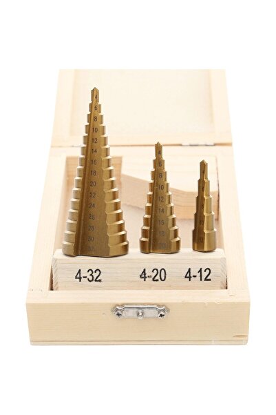 Kraft Set burghie in trepte 4-12, 4-20, 4-32 mm, 3 bucati,